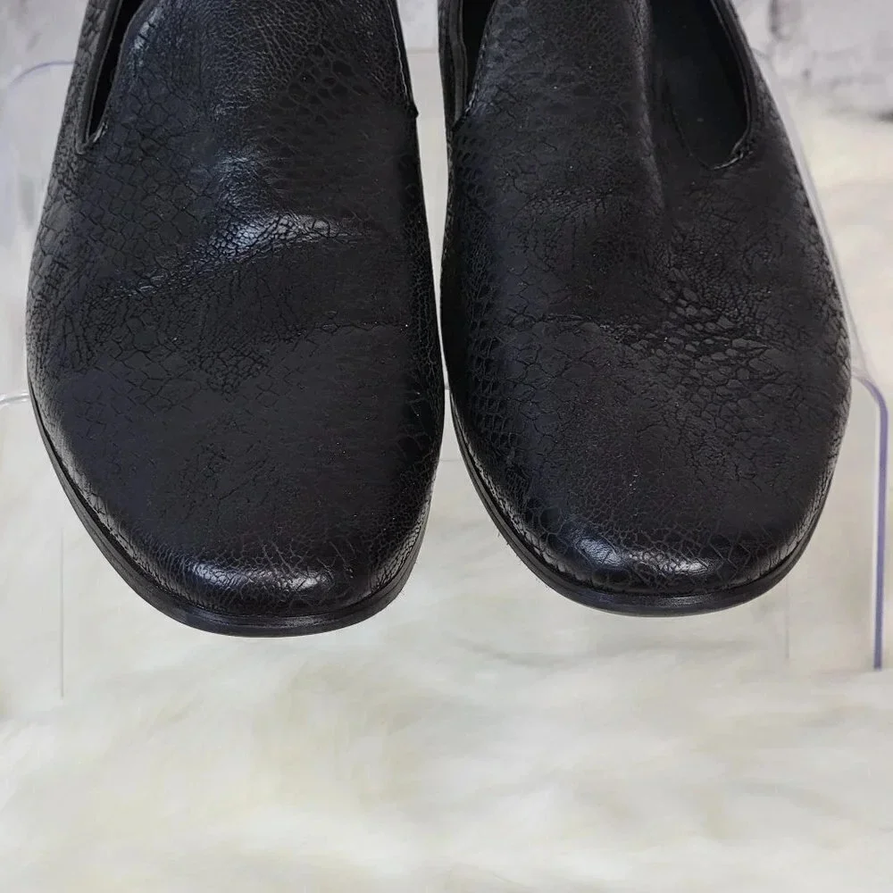 GIORGIO Brutini Black Slip On Loafer Driving Smoking‎ Shoes Mens Business 8.5